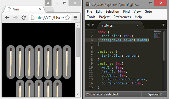 Setting the background color