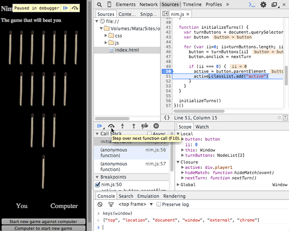 Using an immediately-invoked function expression to create a closure