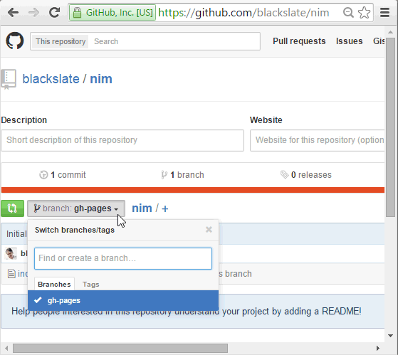 A new branch in your GitHub repository