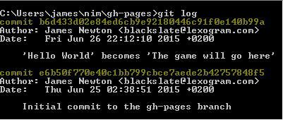 the git log command