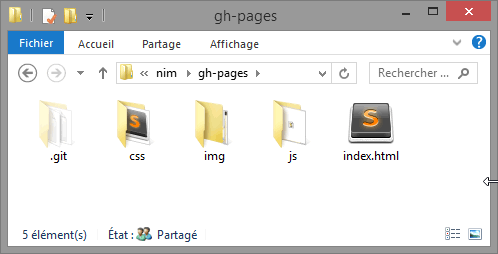 The img, css and js folders in the same folder as your index.html file